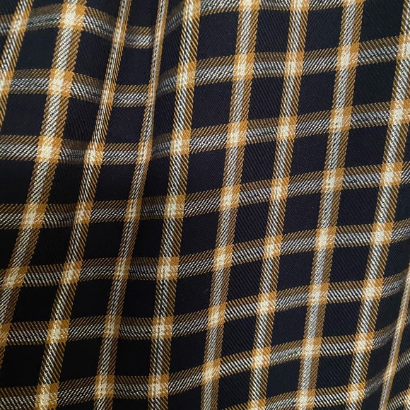 NWT Loft PLUS Shimmer Plaid Pleated Blouse Forever Navy Gold 16 - Picture 4 of 7